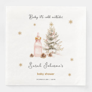 Baby it's cold outside Winter Baby Shower Napkin