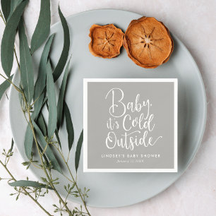 Baby It's Cold Outside Winter Baby Shower Napkin