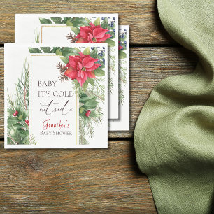 Baby Its Cold Outside Winter Baby Shower Napkin