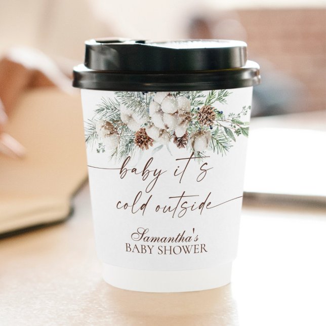 Baby It's Cold Outside Winter Baby Shower Paper Cups (Creator Uploaded)