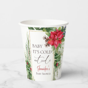 Baby Its Cold Outside Winter Baby Shower Paper Cups