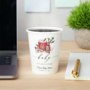 Baby It's Cold Outside Winter Baby Shower Paper Cups
