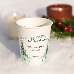 Baby Its Cold Outside Winter Baby Shower Party  Paper Cups