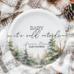 Baby Its Cold Outside Winter Baby Shower Party Paper Plate<br><div class="desc">Enhance your winter-themed celebration with our “Baby It’s Cold Outside” Winter Baby Shower Party Paper Plates. Featuring charming snowflake designs and cosy seasonal accents, these plates are perfect for serving treats at your festive baby shower. Ideal for adding a touch of warmth and charm to your table decor, they create...</div>