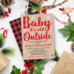 Baby It's Cold Outside Winter Baby Shower Real<br><div class="desc">Celebrate in style with these sweet and very trendy real foil pressed baby shower invitations. This design is easy to personalise with your special event wording and your guests will be thrilled when they receive these fabulous invites.</div>