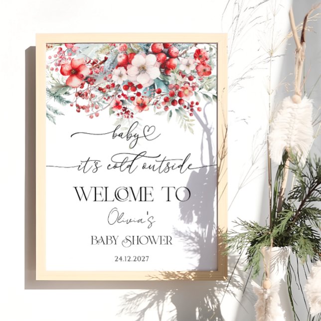 Baby it's Cold Outside Winter Baby Shower Welcome Poster (Creator Uploaded)