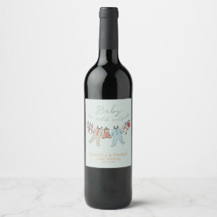 Baby Its Cold Outside Winter Baby Shower Wine Label