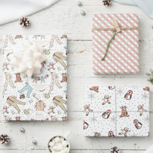 Baby Its Cold Outside Winter Baby Shower Wrapping Paper Sheet
