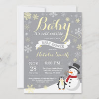 Baby Its Cold Outside Winter Baby Shower Yellow