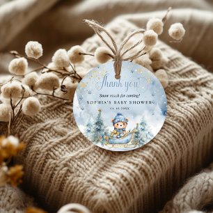 Baby It's Cold Outside Winter Bear Thank you Gifts Favour Tags