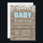 Baby its Cold Outside Winter Boy Baby Shower Invitation<br><div class="desc">Baby its Cold Outside Winter Snowflake Boy Baby Shower Invitation. White Snowflake. Boy Baby Shower Invitation. Winter Holiday Baby Shower Invite. Rustic Wood Background. Country Vintage Retro Barn. For further customisation,  please click the "Customise it" button and use our design tool to modify this template.</div>