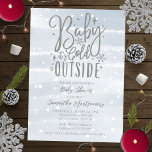 Baby It's Cold Outside Winter Boy Baby Shower Invitation<br><div class="desc">Baby It's Cold Outside Winter Boy Baby Shower Invitation</div>