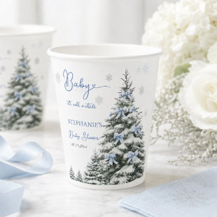 Baby It's Cold Outside Winter Boy Baby Shower  Paper Cups