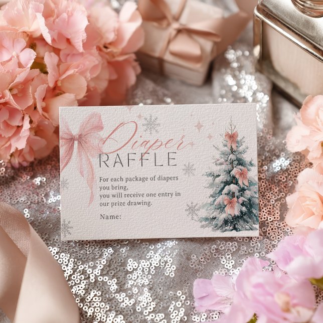 Baby it's cold outside Winter Diaper Raffle Shower Enclosure Card (Baby it's cold outside Winter Diaper Raffle Shower Enclosure Card)