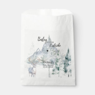 Baby Its Cold Outside Winter Evergreen Baby Shower Favour Bags