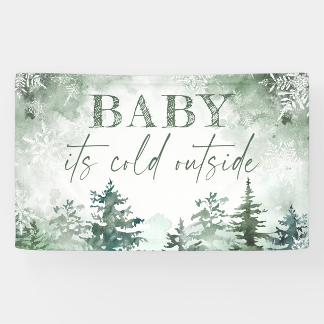 Baby Its Cold Outside Winter Forest  Banner (Horizontal)