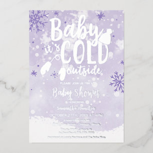 Baby It's Cold Outside Winter Lavender Baby Shower