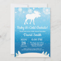 Baby its Cold Outside Winter Moose Boy Baby Shower