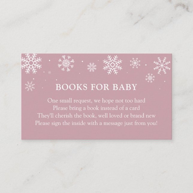 Baby It's Cold Outside Winter Shower Book for Baby Enclosure Card