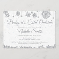Baby Its Cold Outside Winter Snowflake Baby Shower