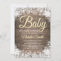 Baby Its Cold Outside Winter Snowflake Baby Shower