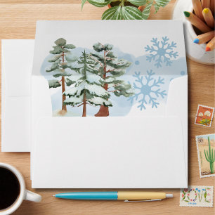 Baby its cold outside winter snowflake Invitation Envelope