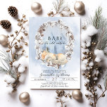 Baby it's cold outside Winter Wood Baby Shower Invitation<br><div class="desc">Baby it's cold outside Winter Wood Baby Shower</div>