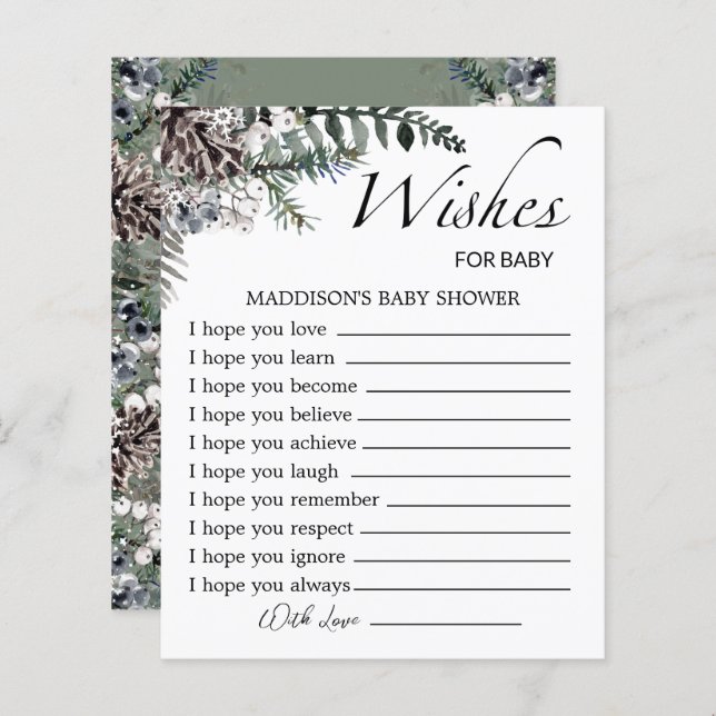 Baby it's cold outside wishes for baby  (Front/Back)