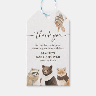 Baby It's Cold Outside Woodland Baby Shower Favour Gift Tags