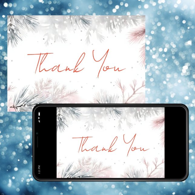 Baby it's cold winter baby shower thank you card (Baby it's cold outside winter baby shower thank you card editable template digital download)