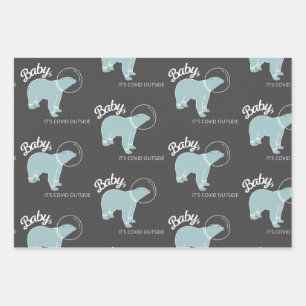 Baby It's Covid Outside Animal Wrapping Paper Sets