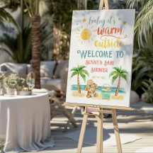 Baby It's Warm Outside Beach Baby Shower Welcome