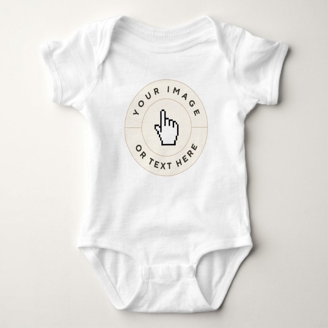 Baby Jersey Bodysuit- Custom (add image/text)  Bodysuit (Front)