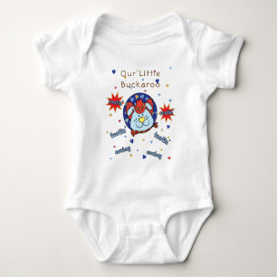 Baby Jersey Bodysuit "Tootin' Cowboy" Personalise