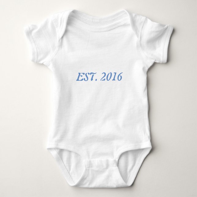Baby Jersey Bodysuit, White Established 2017 Baby Bodysuit (Front)