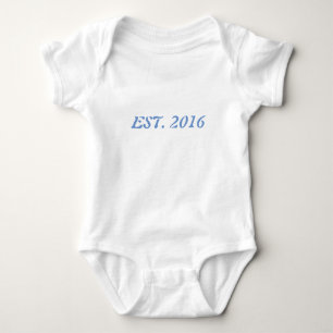 Baby Jersey Bodysuit, White Established 2017 Bodysuit