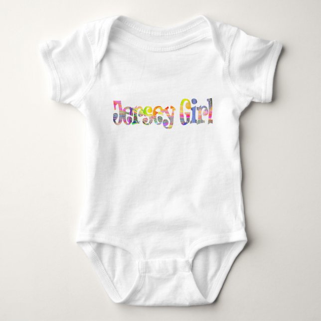 Baby Jersey Girl onsie Baby Bodysuit (Front)