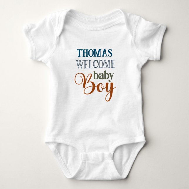 Baby Jersey Personalised Bodysuit (Front)