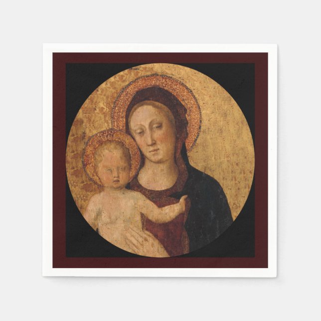 Baby Jesus and Mary Under and Arch Napkin (Front)