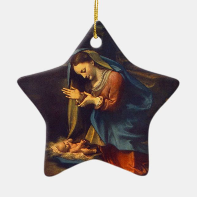 BABY JESUS CERAMIC TREE DECORATION (Front)