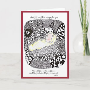 Baby Jesus Christmas Card