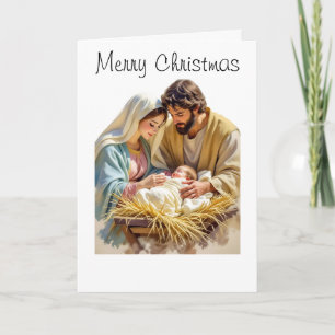 Baby Jesus Christmas Folded Holiday Card