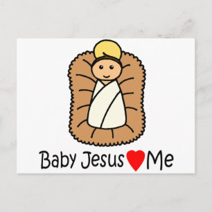 Baby Jesus Heart (Loves) Me Postcard