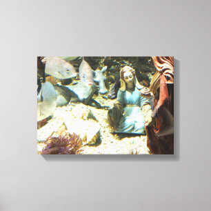 Baby Jesus in an underwater nativity Canvas Print