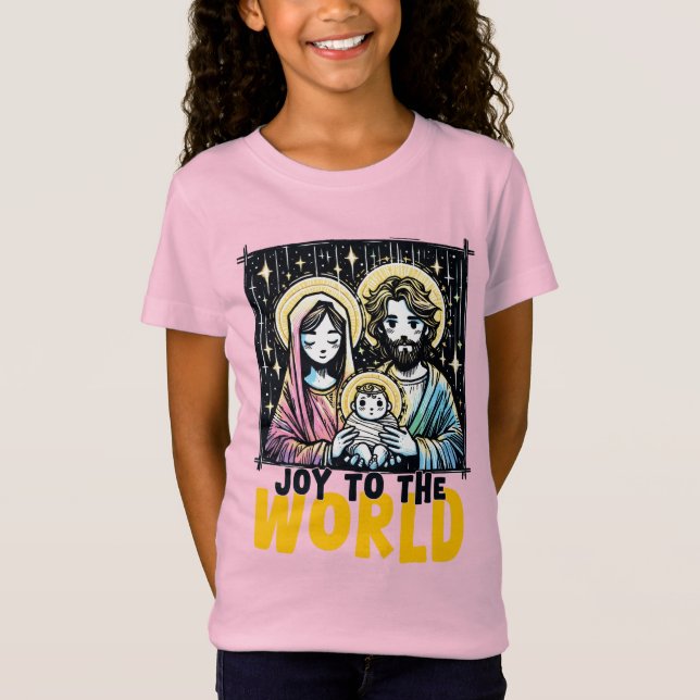 Baby Jesus : Joy to the World: The Holy Family T-Shirt (Front)