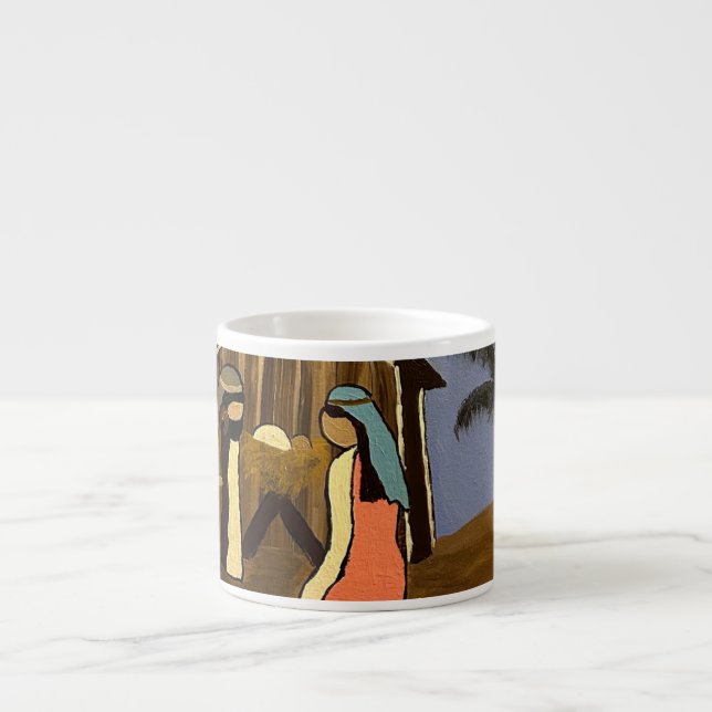 Baby Jesus, Mary and Joseph speciality mug (Front)