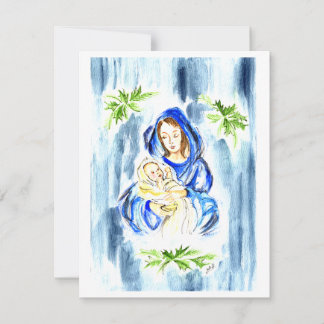 Baby Jesus Note Card Blank inside w Envelope
