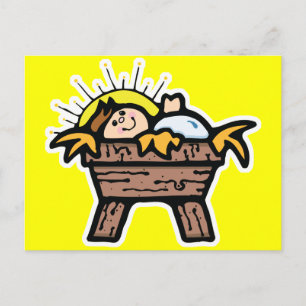 baby jesus postcard