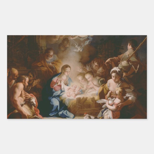 Baby Jesus Rectangular Sticker (Front)