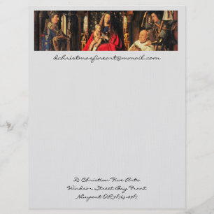 Baby Jesus Touching Dove Custom Letterhead